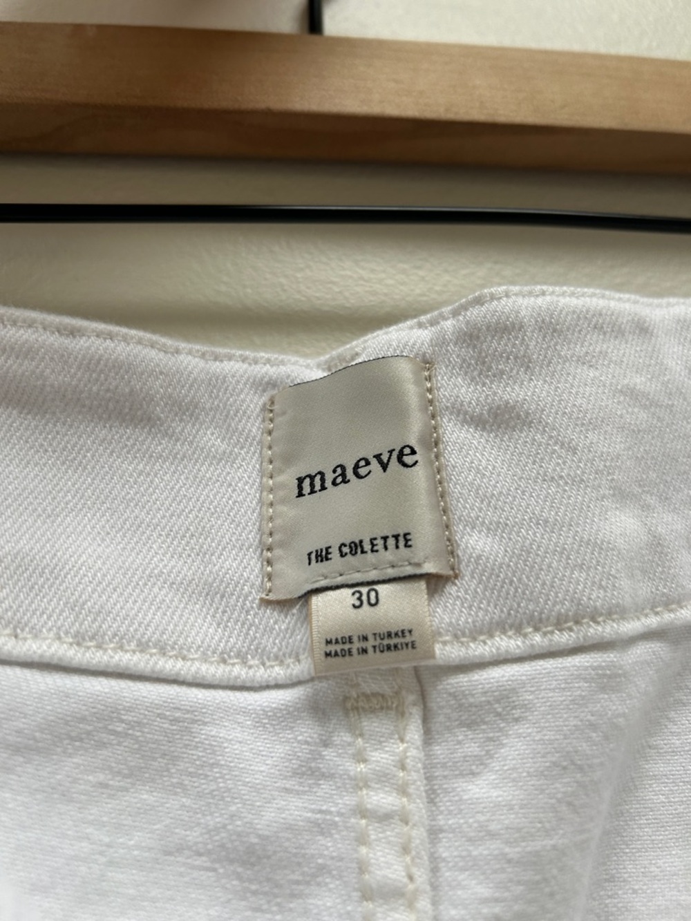 Anthropologie Maeve The Colette Crop Wide-Leg High Rise Jeans in White size 30 - Picture 12 of 14
